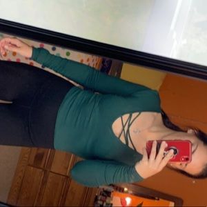 Wet seal cropped long sleeve